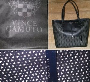 VINCE CAMUTO laser cut Leather Tote Bag